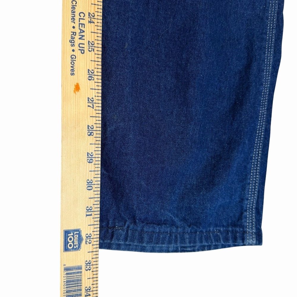 VTG Carhartt B95 Carpenter Jeans USA Made Dark Wash Denim 30x32 RN14806 (32x34) - Picture 6 of 11